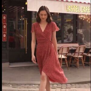 Gaâla Paris Crepe de Chine Silk Wrap Dress